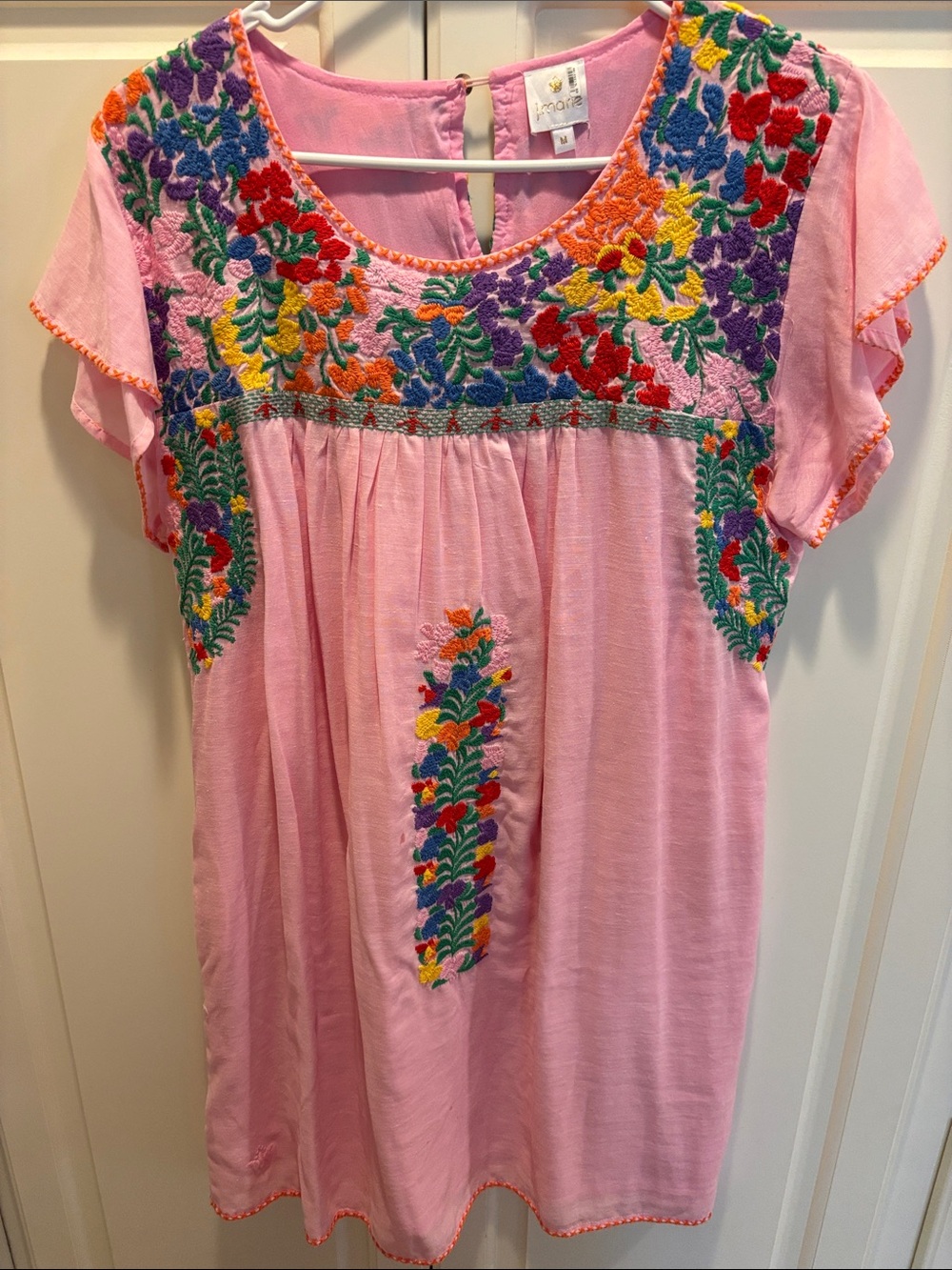 Pink Embroidered J Marie Dress